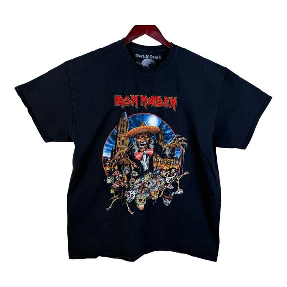 RARE Iron Maiden Legacy Of The Beast Tour Shirt XL Mexico City Night Of The Dead - Picture 1 of 10